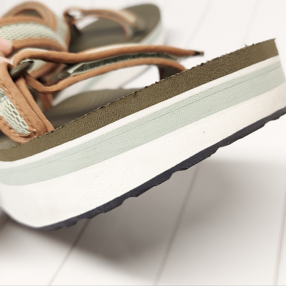 Teva Olive Strap Platform Sandals Shoes - Picture 13 of 16
